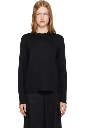 Rohe Black Soft Wool Jersey Longsleeve T-shirt