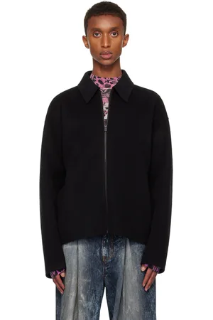 Acne Studios Black Wool Zipper Jacket