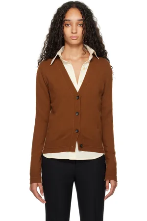 MARIA MCMANUS Brown Classic V Cardigan