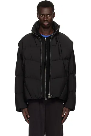 Solid Black Detachable Sleeves Jacket
