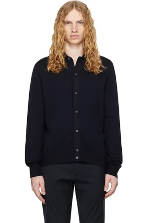 THEORY Navy Collar Cardigan