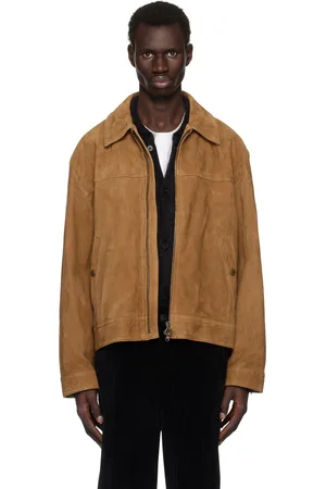 Solid Tan Minimal Suede Jacket