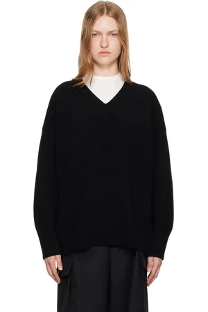 Rohe Black Classic V-Neck Sweater