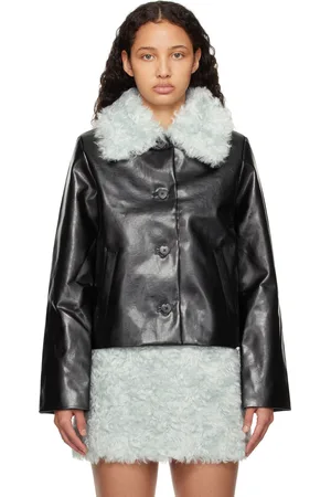 SANDY LIANG Black Maru Faux-Leather Jacket