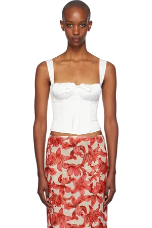Miaou White Agnes Corset Top