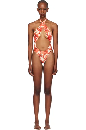 Miaou Beige & Red Demi Swimsuit