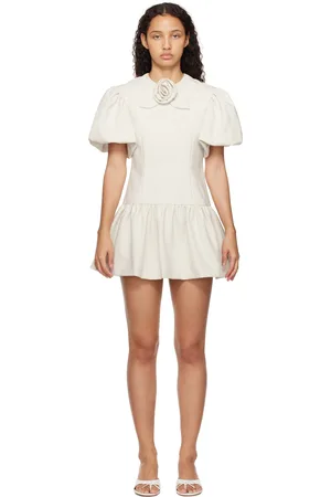 SANDY LIANG Off-White Peas Minidress