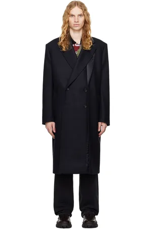 Y / PROJECT Navy Double Front Coat