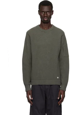 C.P. Company Khaki Crewneck Alpaca Sweater