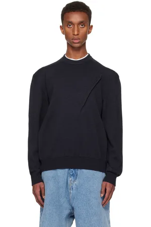 Y / PROJECT Navy Pinched Logo Sweater
