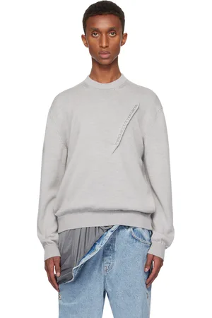 Y / PROJECT Gray Pinched Logo Sweater