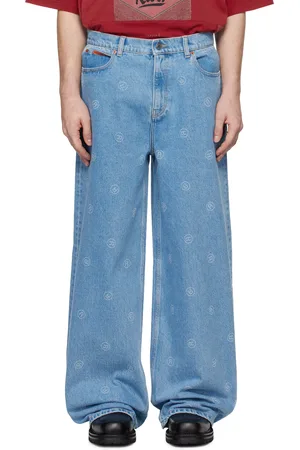 MARTINE ROSE Blue Extended Wide Leg Jeans
