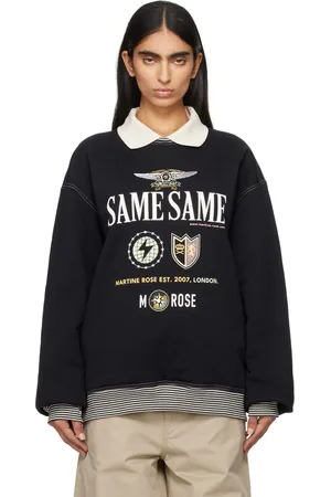 MARTINE ROSE Black Polo Neck Sweatshirt