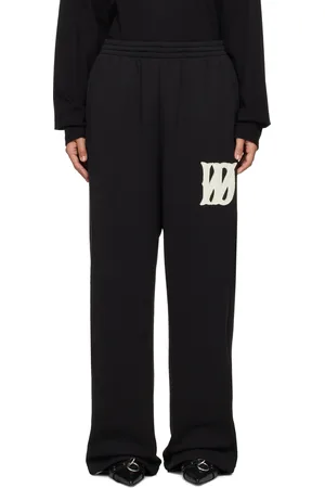 We11 Done Bouclé Letter Logo Wide Lounge Pants