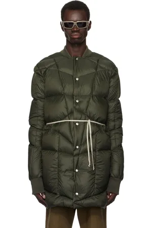 Rick Owens Khaki Porterville Flight Liner Down Coat