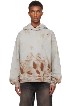 We11 Done Gray Muddy Hoodie