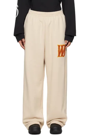 We11 Done Bouclé Letter Logo Wide Lounge Pants