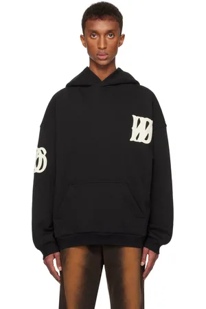 We11 Done Bouclé Letter Logo Hoodie