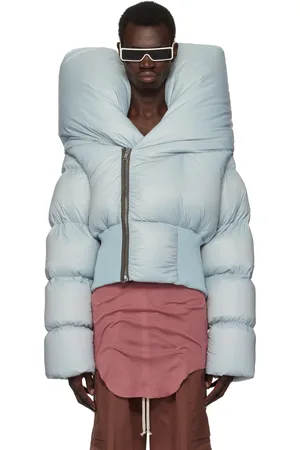 Rick Owens Blue Porterville Anubis Down Jacket