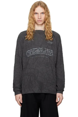 Serapis Gray Knit Football Polo