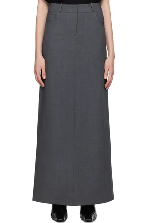 The Frankie Shop Gray Malvo Long Pencil Maxi Skirt