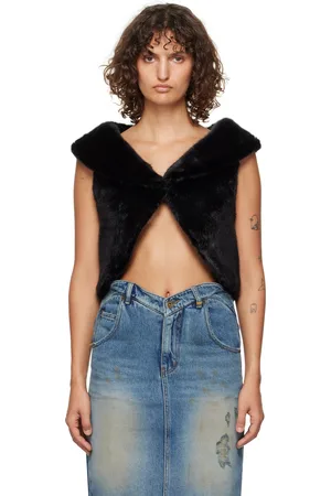 We11 Done Cropped Faux-Fur Vest