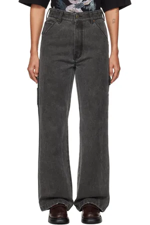 We11 Done Rhinestone Logo Carpenter Trousers