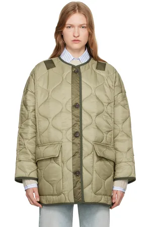 The Frankie Shop Green Teddy Quilted Jacket