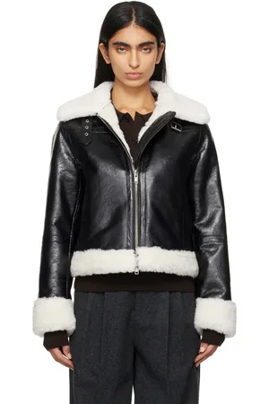 Stand Studio Black & Off-White Lorelle Faux-Shearling Jacket
