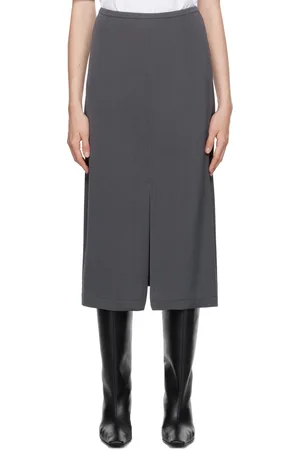 The Frankie Shop Gray Judy Midi Skirt