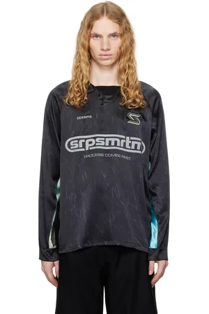 Serapis Black Silk Football Polo