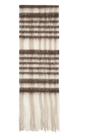 Holzweiler Brown & Off-White Aster Open Tassels Scarf