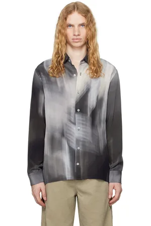 Serapis Gray Berth Blur Silk Shirt