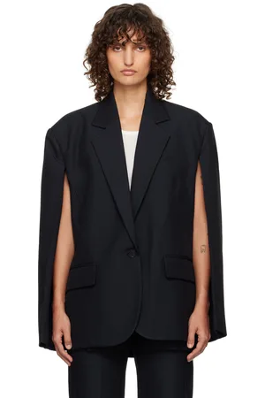 pushBUTTON Open Back Cape Blazer