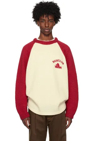 rice nine ten & Beige Hand Knitted Raglan Sweater