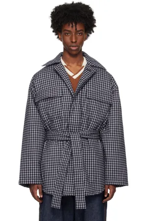 rice nine ten Navy Padded Drawstring Jacket