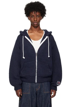 rice nine ten Hand Knitted Zip Hoodie