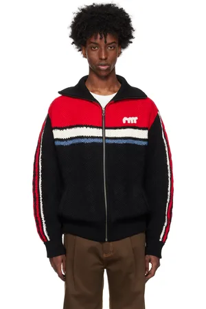 rice nine ten Knitting Track Jacket