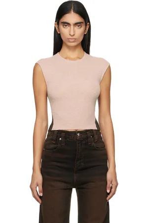 ECKHAUS LATTA Pink & Brown Twyla Tank Top