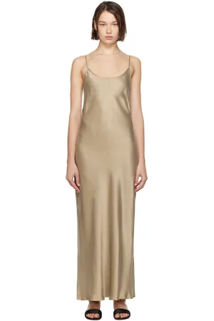 Silk Laundry Taupe 1996 Maxi Dress