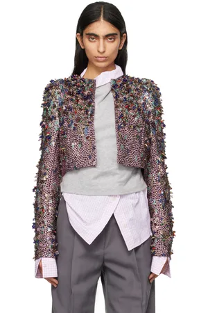 DRIES VAN NOTEN Pink Embellished Jacket