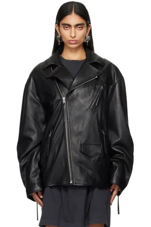 Acne Studios Black Padded Leather Jacket