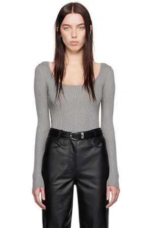 Calvin Klein Taupe Halo Viscose Rib Top