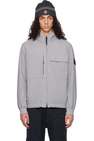 Stone Island Gray 40527 Soft Shell-R PrimaLoft Insulated Jacket