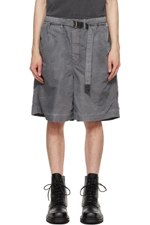 SACAI Gray Nylon Twill Shorts