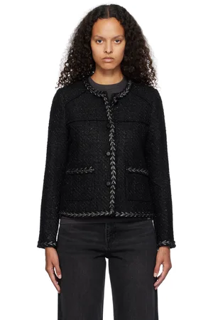 RAG&BONE Black Mirabelle Tweed Jacket