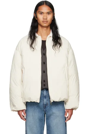 SYSTEM Off-White Collar Knitted Puffer Down Jacket