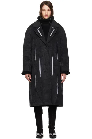 Kiko Kostadinov Gray Bowie Tailored Coat