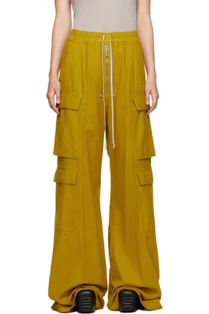 Rick Owens Yellow Porterville Double Cargo Jumbo Belas Trousers