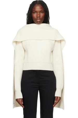 Erdem Off-White Draped Sweater